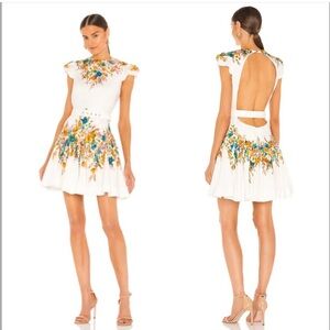 Zimmermann Floral White Dress with Belt